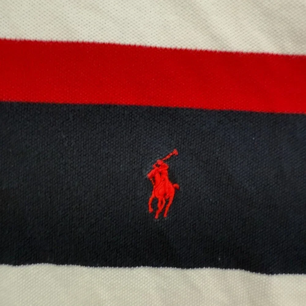 Polo Ralph Lauren Polo Shirt Mens Multicolor Stripe Pony Preppy Knit Casual
